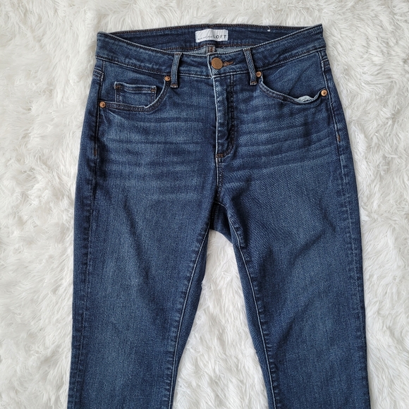 LOFT Skinny Crop Dark Wash Jeans Women's Size 27/4 - Picture 3 of 13